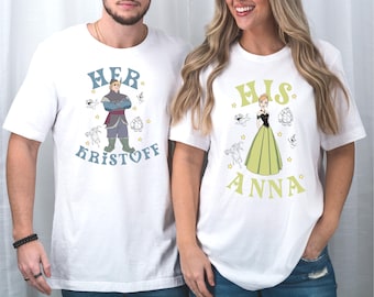 Disney Anna & Kristoff Valentine's Day Shirt, Disney Frozen Couple Matching Sweatshirt, Disneyland Prince and Princess Honeymoon 2026 Shirts