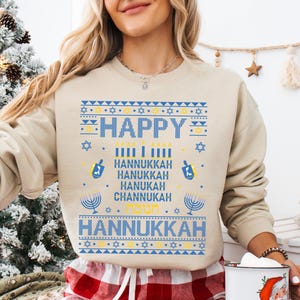 Happy Hanukkah Shirt, Chanukah Shirt, Jewish Holiday Shirt, Hanukkah Tee, Jewish Religious Shirt, Holiday Hanukkah Shirt, Jewish Sweatshirt