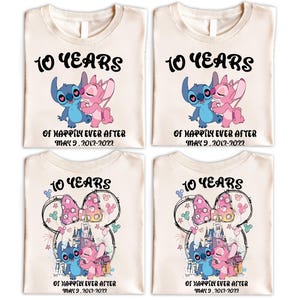 Disney Stitch & Angel Anniversary Valentine Shirt, Stitch Valentine&#39;s Day Shirt, Disney Couple Matching Shirt, Disneyland Honeymoon Shirt