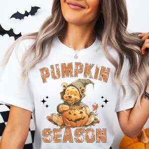 Winnie The Pooh Halloween Shirt, Pooh Bear Pumpkin Season Tee, Disney Pooh and Honey Spooky Vibes Shirt, Disney Halloween Family Shirt