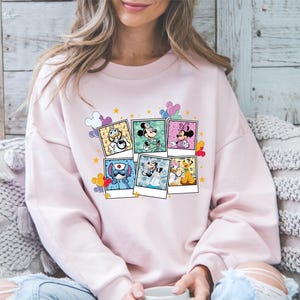 Disney Nurse Sweatshirt, Mickey & Friends Nurse Shirt, Stitch Nursing Grad Tee, Nursing School Student Gift, RN ICU NICU Nurse Shirt