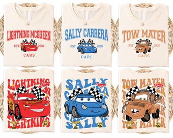 Cars All Characters Shirt, Red Race Car and Rusty Truck Shirt, Doc Hudson Tee, Magical Kingdom Family Gift