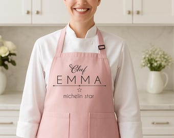Personalized Apron, Name Apron, Custom Name Apron, Personalize Apron, Chef Apron, Mom Apron, Baking Apron, Baking Gift, Chef Gift