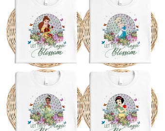 Princess Epcot Festival Shirt, Queen Let The Magic Blossom Magical Kingdom Shirt, Theme Park Epcot Flower & Garden Shirt, Girls Trip Tee
