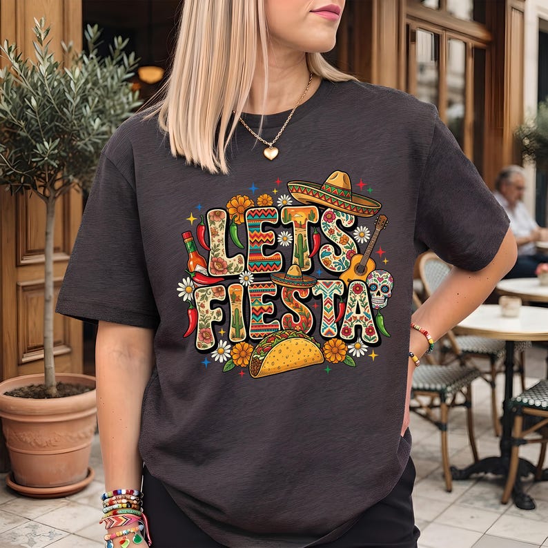 Let's Fiesta Shirt, Cinco De Mayo Shirt, Mexican Family Tee, 5 De Mayo Shirt, Mexican Festival Shirt, Fiesta Party Shirt, Mexican Fiesta Tee