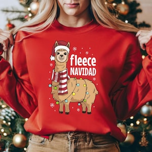 Llama Christmas Sweater - Etsy