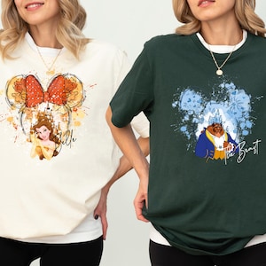 Disney Beauty & Beast Couple Shirt, Disney Princess Beauty Shirt, Disneyland Matching Couple Shirt, Hubby Wifey Shirt, Honeymoon Couple Tees