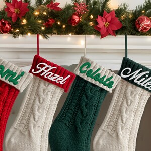 Custom Embroidered Christmas Stockings, Matching Christmas Stocking, 2025 Family Name Xmas Stockings, Holiday Stockings, Monogram Stockings