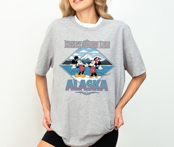 ディズニークルーズライン　アラスカ　Tシャツ Disney Alaska Cruise 2025 T-shirt, Mickey and Friends