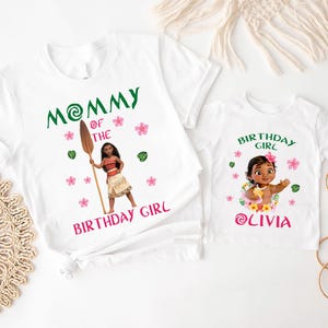 Disney Baby Moana Birthday Shirt, Disney Custom Princess Moana Birthday Girl Shirt, Disney Birthday Family Matching Shirt
