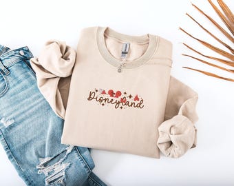 Magical Kingdom Embroidered Sweatshirt, Theme Park Trip Embroidered Crewneck