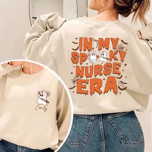 In My Spooky Nurse Era T-shirt, Halloween Nursing Sweatshirt, Ghost Nurse Tee, Spooky Nurse Shirt, Boo Nurse Sweatshirt, Halloween Nurse Tee