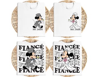 Benutzerdefinierte Verlobte Verlobte Magical Kingdom Shirts, Bachelorette Party Engagement Tee