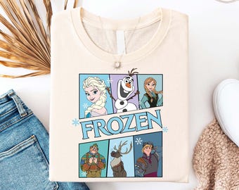 Frozen Characters Shirt, Princess Elsa And Anna Sweatshirt, Magical Winter Shirt, Fantasy Land Vacation Shirt, Olaf Toddler Tee