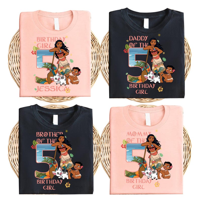 a group of three t - shirts with different designs on them