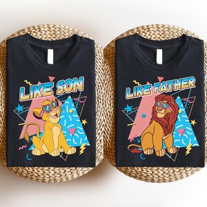 Lion King Father & Son Shirt, Dad Matching T-shirt, Disney Father&#39;s Day Gift Tee, Daddy and Me Tees, Mufasa and Simba Family T-Shirt