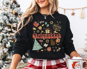 Happy Chrismukkah Shirt, Jewish Hanukkah T-Shirt, Jewish Religious Tee, Happy Christmas Sweatshirt, Jewish Holiday Tee, Xmas Celebration
