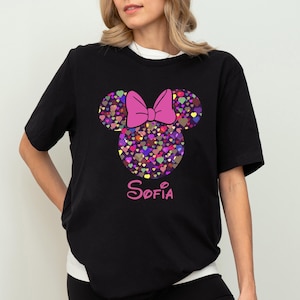 Minnie T-shirt, Disney Girl Shirt, Disneyland Mom Sweatshirt, Disneyworld Heart Shirt, Disney Vacation Outfit, Disneyworld 2025 Shirt