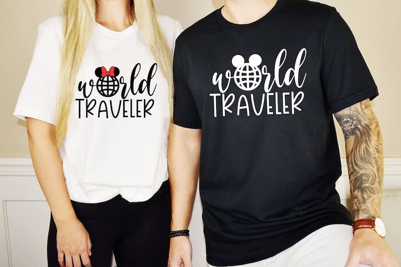 Disney Epcot World Traveler Shirt, Mickey Family Trip 2025 Sweatshirt, Minnie Vacation T-shirt, Disneyland Matching Couple Gift Tee