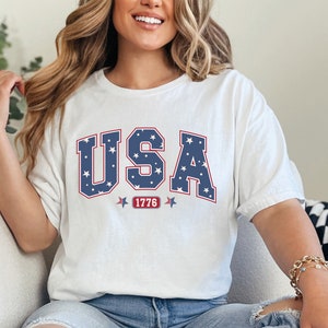 American Flag Tee,America 1776 Shirt, 4th of July Shirt, USA America Dad Shirt, Patriotic Gift Tee, Est 1776 Shirt, Independence Day Tee