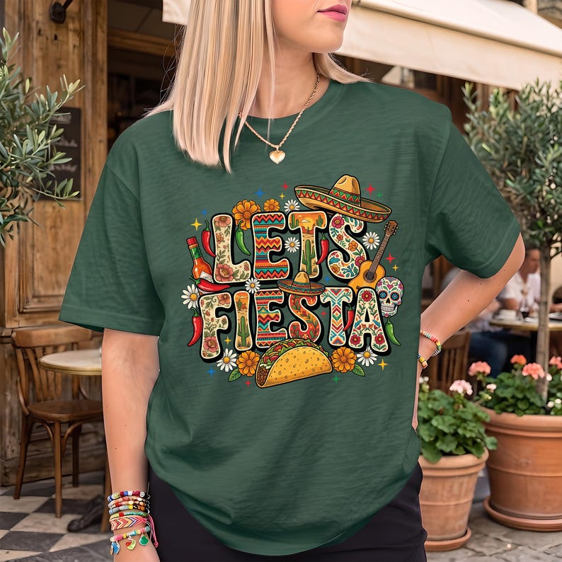 Let's Fiesta Shirt, Cinco De Mayo Shirt, Mexican Family Tee, 5 De Mayo Shirt, Mexican Festival Shirt, Fiesta Party Shirt, Mexican Fiesta Tee