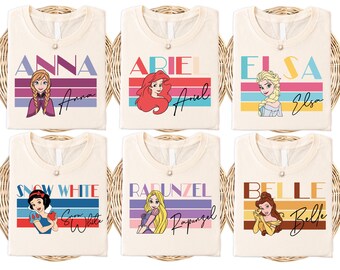 All Princess Shirt, Custom Queen Girls Trip T-shirt, Princess Snow White Cinderella Belle Tee, Fantasy Land Family Vacation 2026 Tees