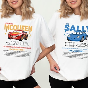 Disney Lightning McQueen & Sally Shirt, Disney Cars Couple Tee, Group Lightning McQueen Shirt, Disneyland Family Vacation Tee