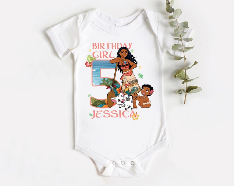 a baby bodysuit with a picture of a girl and a boy on it