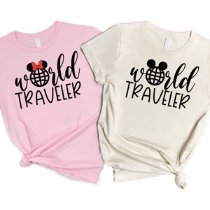 Disney Epcot World Traveler Shirt, Mickey Family Trip 2025 Sweatshirt, Minnie Vacation T-shirt, Disneyland Matching Couple Gift Tee