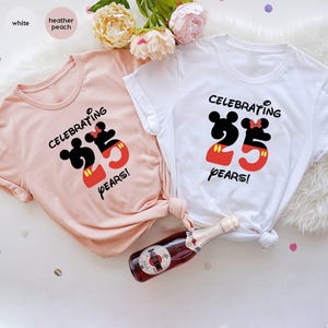 Couples Disney Anniversary Celebrating Shirt, Mickey Minnie Couple Shirt, Disney Happily Ever After Shirt, Disney Honeymoon Trip Shirts