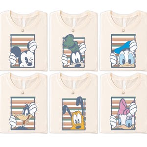 Retro Disney Mickey and Friends Shirt, Disney Donald & Daisy Tee, Disneyland Friends Vacation Shirt, Disneyworld Family 2025 Trip Shirt