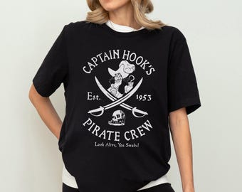 Captain Hooks Pirate Crew Est 1953 T-shirt, Peter Pan Captain Hooks Shirt, Disneyland Trip Tee, Disney Peter Pan Neverland Sweatshirt