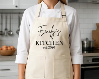Tablier personnalisé, tablier prénom personnalisé, tablier à personnaliser, tablier de chef, tablier pour maman, tablier de cuisine, cadeau pâtisserie, cadeau chef