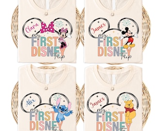 My First Magic Kingdom Trip Shirt, Custom Family Vacation T-shirt, Fantasy Land Family Trip Shirt, Family Matching Tee