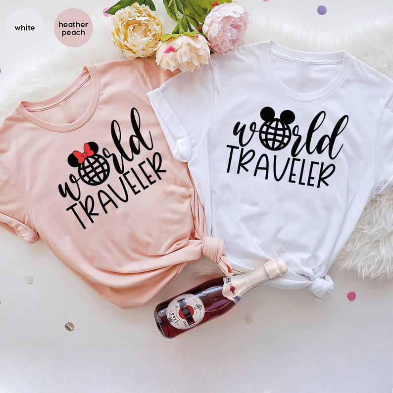 Disney Epcot World Traveler Shirt, Mickey Family Trip 2025 Sweatshirt, Minnie Vacation T-shirt, Disneyland Matching Couple Gift Tee