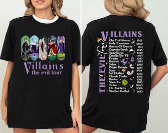 Disney Villains T-shirt, Bad Witch Halloween Tee, Evil Queen Shirt, Maleficent Sweater, Halloween Girls Shirt, Villains The Evil Tour Tee