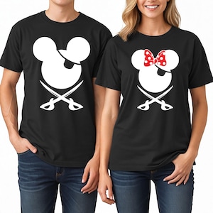 Mickey Family Pirate Cruise Shirt, Disney Caribbean T-shirt, Mickey & Minnie Pirate Shirts, Disneyland 2025 Family Vacation Tee, Pirate Gift