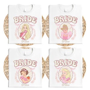 Princess Bride Shirt, Disney Bachelorette T-shirt, Bridal Party Disneyland Honeymoon Tee, Disney Bride Team Shirt, Disneyworld Wedding Party