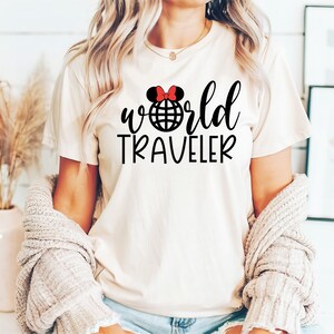 Disney Epcot World Traveler Shirt, Mickey Family Trip 2025 Sweatshirt, Minnie Vacation T-shirt, Disneyland Matching Couple Gift Tee