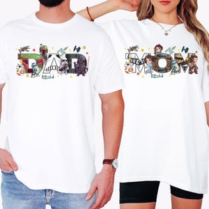 Disney Star Wars Familie Shirt, Disney Galaxy&#39;s Edge Shirt, Star Wars Mama und Papa Shirt, Disney Star Wars Vatertag Shirt