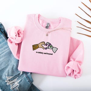 EMBROIDERED To Infinity and Beyond Sweatshirt, Buzz and Woody Hoodie, Matching Disney Vacation Couple Sweater, Disneyland Bestie Sweatshirt