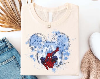 Magical Kingdom Spiderman T-Shirt, Spider Boy T-Shirt, Spinnen Mädchen Shirt, Freizeitpark Urlaub Familie Sweatshirt