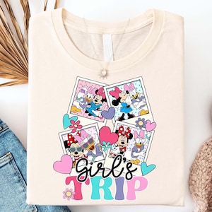 Disney Girls Trip Shirt, Minnie and Daisy Besties 2025 Tee, Disneyland Bachelorette T-shirt, Disney Friends Vacation Sweatshirt