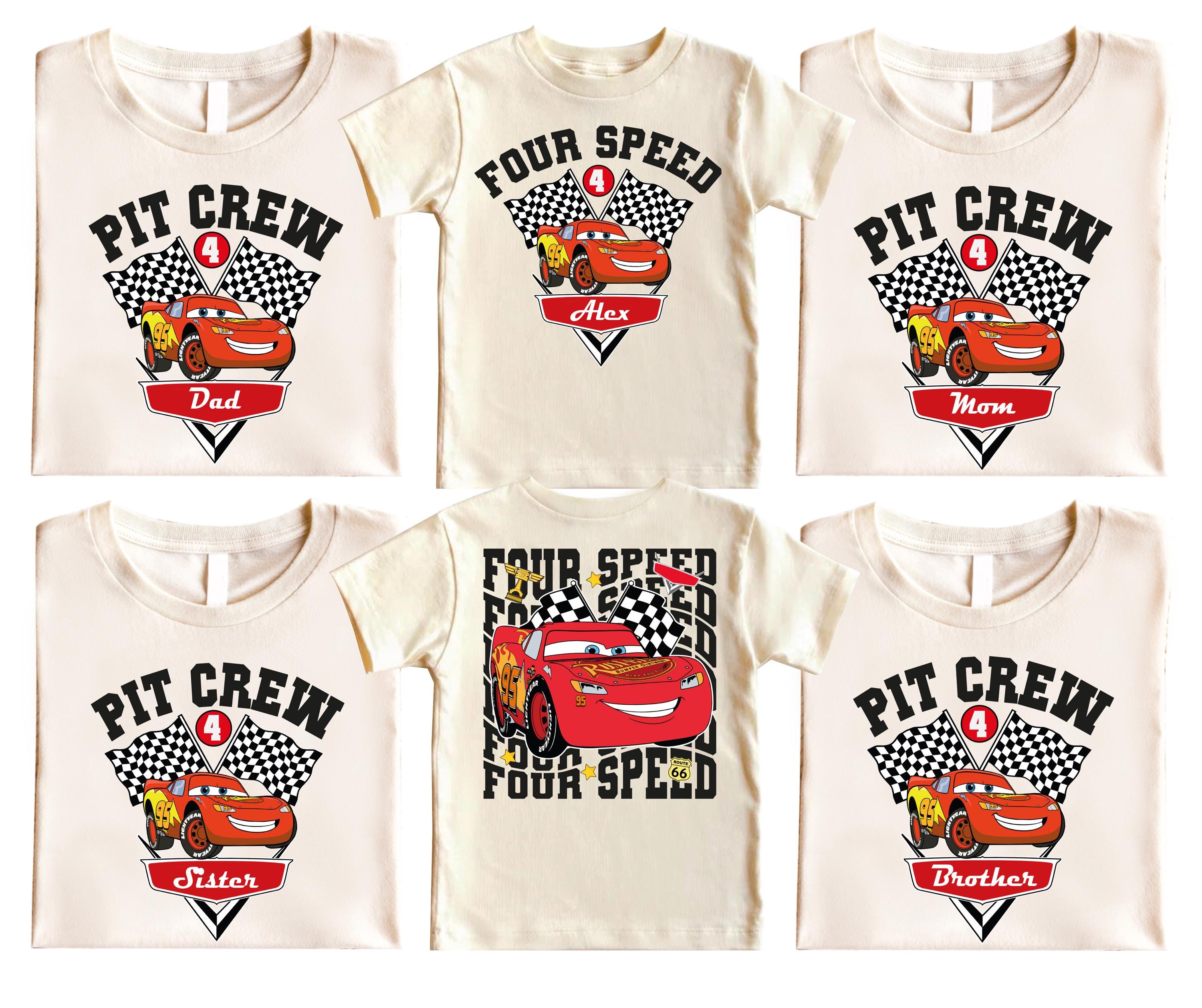 Four Speed Cars Birthday Boy Tee, Lightning Mcqueen Birthday Shirt