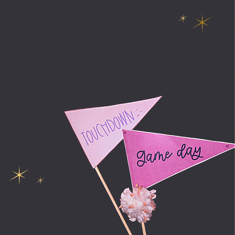 Printable Sports Pennants Football Pennant Printable Game Etsy