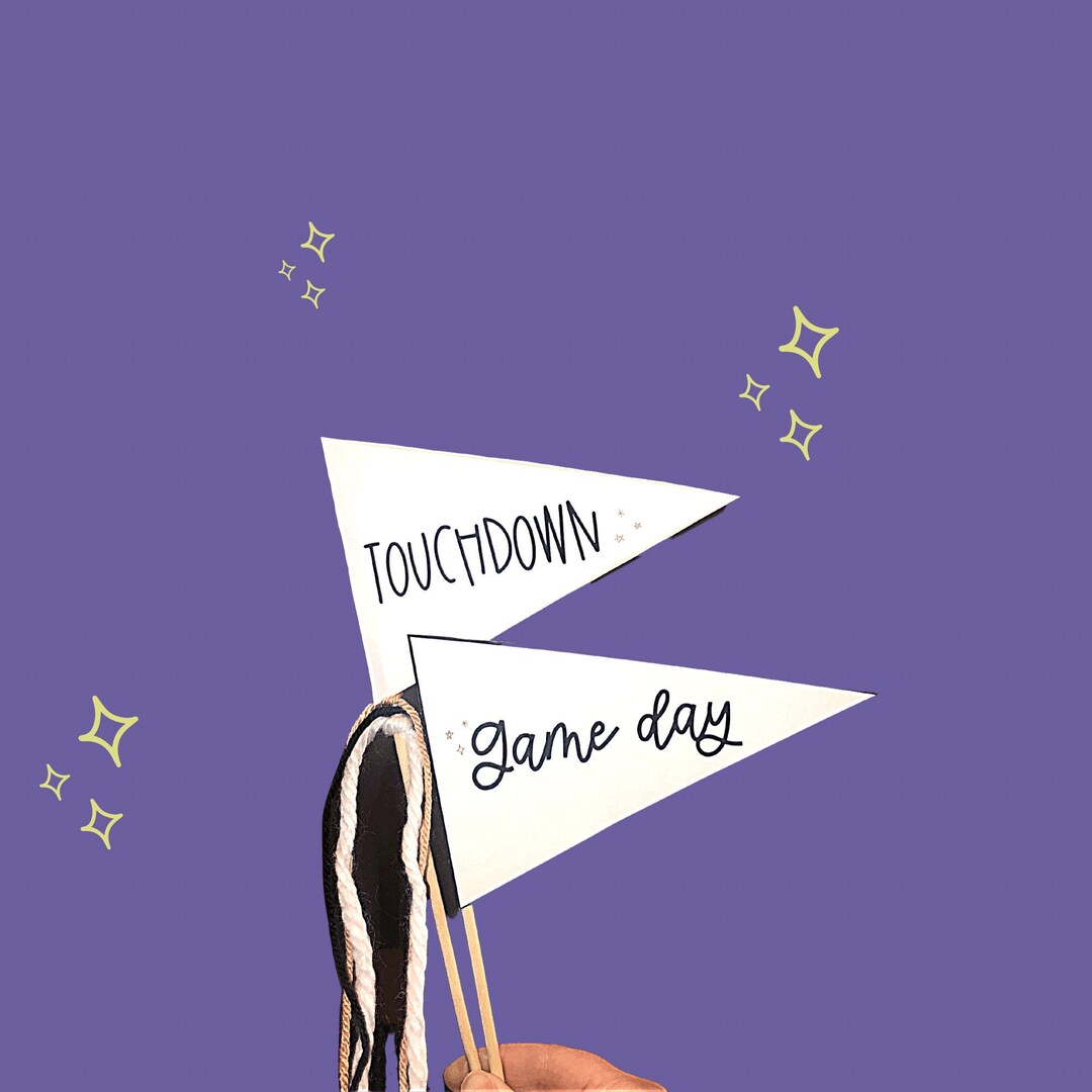 Printable Sports Pennant, Football Pennant Printable, Game Day ...