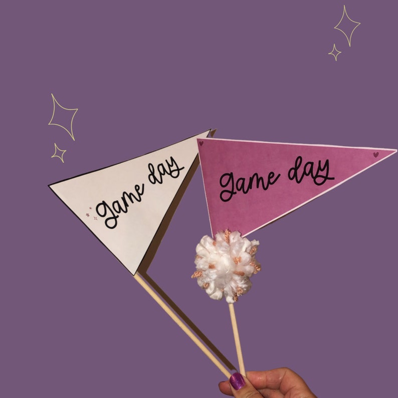 Printable Sports Pennants Football Pennant Printable Game Etsy