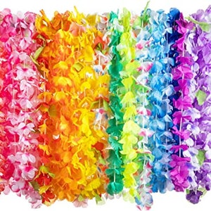 Hawaiian Leis Colorful Assortment - 50 Piece assortment