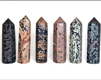 Firework Obsidian Tower Points AAA Premium, Flower Obsidian Towers, Firecracker Obsidian Towers, Obsidian Crystals - You Choose