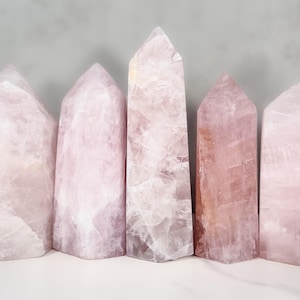 Large Rose Quartz Towers  - XL Rose Quartz Towers - Large Madagascar Rose Quartz - Premium Natural Crystal -  You Choose